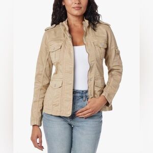 kensie Jeans Lightweight Zip-Up Utility Jacket Size L